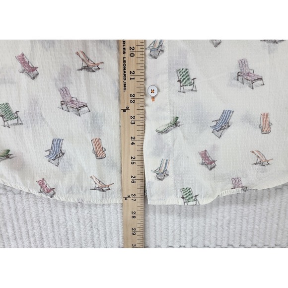 Tommy Bahama Shirt Mens Large White Button Down Beach Relax Island Modern Linen - Picture 4 of 9